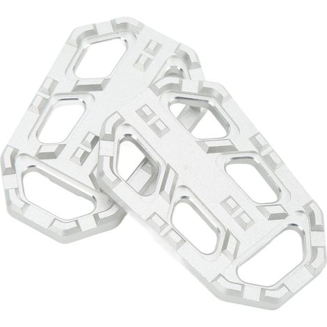 2 repose-pieds élargis pour moto, en alliage d'aluminium, de rechange pour CB500X 2015-2016, couleur argent. (1/5)