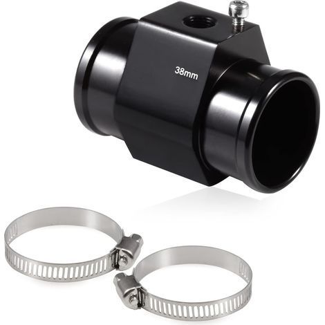 Adaptateur capteur température liquide refroidissement 38 mm, adaptateur radiateur avec 2 colliers de serrage inox, adaptateur de tuyau (1/5)