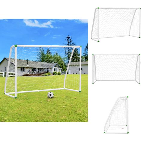 Randaco Fußballtor PVC-Rahmen mit Schnappsystem Fussballtore für den Garten oder Park 180x120x80cm 1 Stück