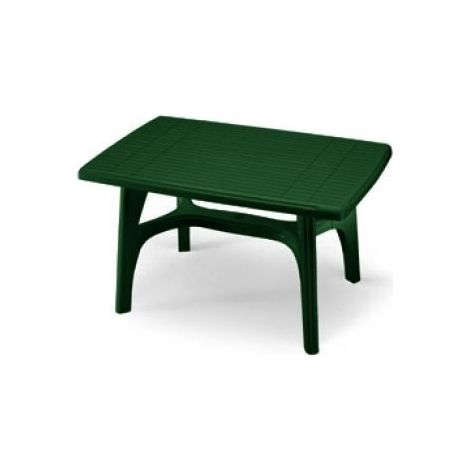 Tavolo da giardino rettangolare 130 x 84 centimetri con traversa centrale color verde