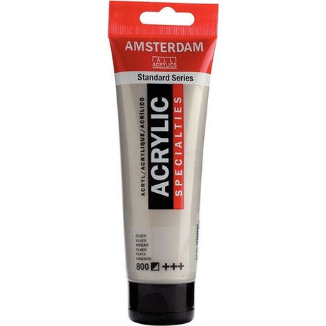 Peinture acrylique - Amsterdam - Standard 120 ml - Couleur Argento - Aspect Brillant - Résistance à la lumière (1/2)