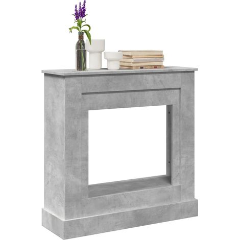 Kaminumrandung Betongrau 90x30x90 cm Holzwerkstoff