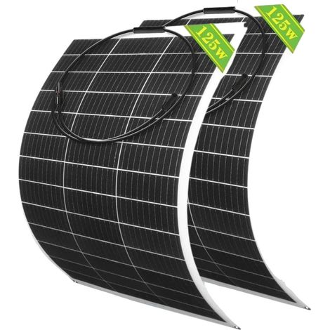 Panneau Solaire Flexible, Design Léger, Haute Efficacité de Conversion, 2PCS 125W (1/2)