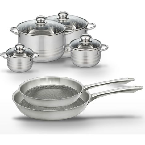 Lot de 2 poêles 24/28 cm et 4 faitouts Elo Relief Passion (1/5)