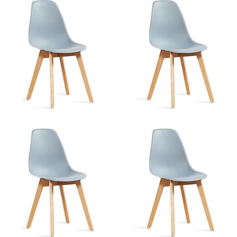 Lot de 4 chaises scandinaves grises - Onir (1/5)