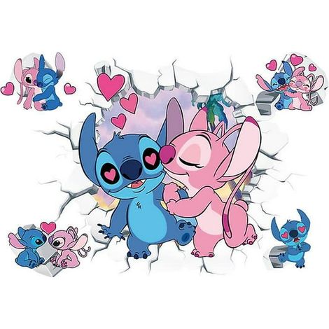 Autocollants muraux amovibles personnage de dessin animé bleu, stickers vinyle décoratifs pour chambre d'enfant, DIY