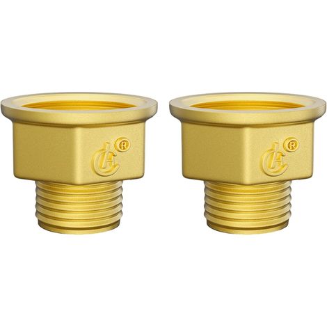 Réducteurs 1/4 à 3/8 Pouce en Laiton, Rallonge de Réduction avec Hexagone, Filetage Extérieur x Intérieur, pour la Conversion Tuyauterie(Lot 4) Agxig 1" 3/4" (1/5)