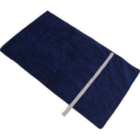 Couverture chauffante USB fibres de polyester multifonction enveloppe épaules genoux réglable chauffe rapide pour camping extérieur bleu marine (1/5)