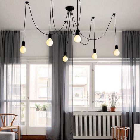 Suspension LED E27 110-220V, lampe moderne et simple pour la maison, un café, un bar ou un couloir. (1/5)