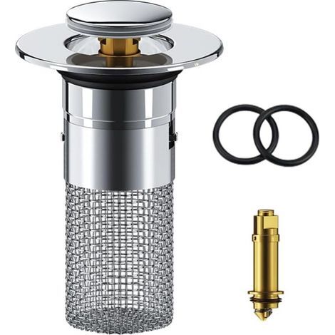 Filtre Evier Cuisine,Tamis Cuisine,Filtre Evier,Bonde Lavabo Universel, Bouchon de Lavabo Pop-Up, Flitre de Vidange Anti-Blocage avec Panier-Filtre Amovible (1/5)