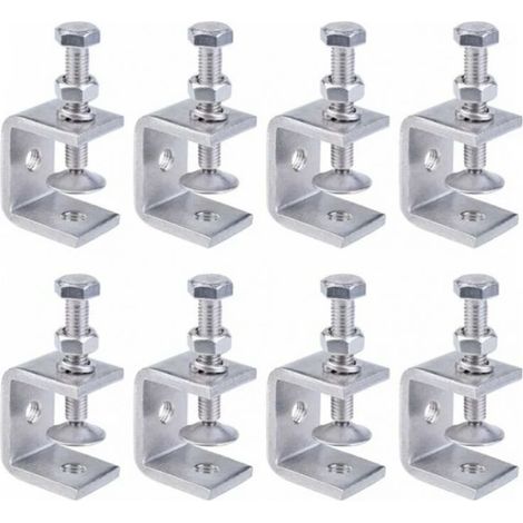 Serre-Joints C, 8 Pièces Serre-Joints en C Robustes en Acier Inoxydable 304, Acier Inoxydable Serre-Joints C, Pince C Robuste, Pince Robuste Acier Inoxydable pour Travail Bois,Bricolage & Réparation A (1/5)