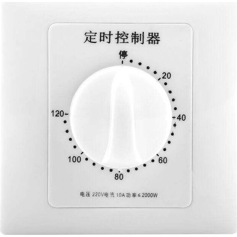 Minuterie de pompe à eau 220V compte à rebours mécanique contrle de commutateur de temps intelligent intérieur (120 minutes)