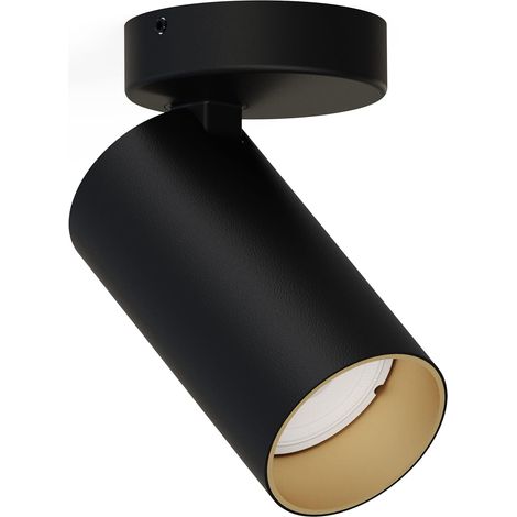 Spot plafond LED Nowodvorski MONO 7763 noir/or GU10 (1/5)