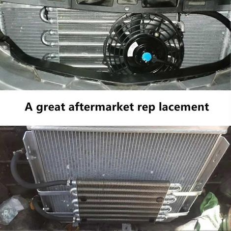 Kit de refroidisseur d'huile de transmission à 6 rangées, convertisseur universel de refroidisseur d'huile moteur en aluminium avec support de tuyau. (1/5)