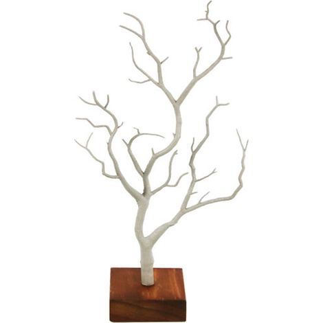 Support Bijoux - Support Arbre en Bois pour Boucles d'Oreilles Colliers Bracelets - 35.5 x 15 cm - 1 Pièce (1/5)
