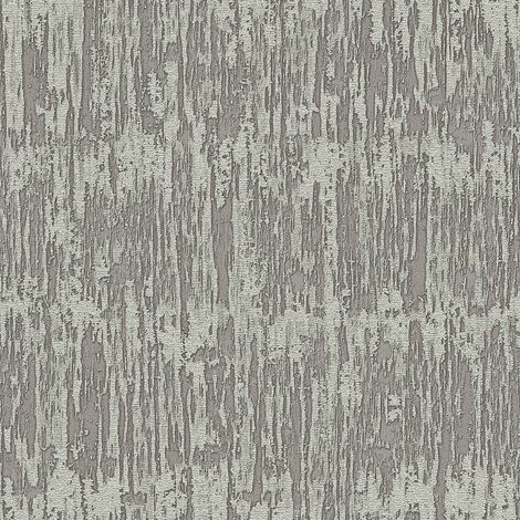 Carta da parati strutturate Profhome SA524034-DI Carta da parati TNT goffrata a caldo goffrata In tinta unità lucida grigio grigio-platino argento 5,33 m2