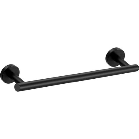 Porte-serviettes mural 40 cm Porte-serviettes mural en acier inoxydable 304 Porte-serviettes de salle de bain Noir mat Porte-serviettes Hol-AquaForge (1/5)