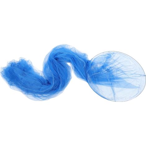 Rideau en dentelle bleue pour lit de fille, moustiquaire (1/5)