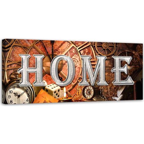 Tableau sur toile Home Rétro Inscription Vintage 90x30 (1/5)