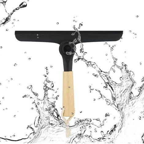 Shower Squeegee for Shower, Bathroom, Tiles, Mirror, Window, Shower Squeegee, Black, Fensterreiniger, 24.5 cm Wide - and Handy (1/5)