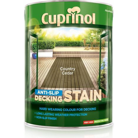 Cuprinol Anti Slip Decking Stain - Country Cedar - 5 Litre