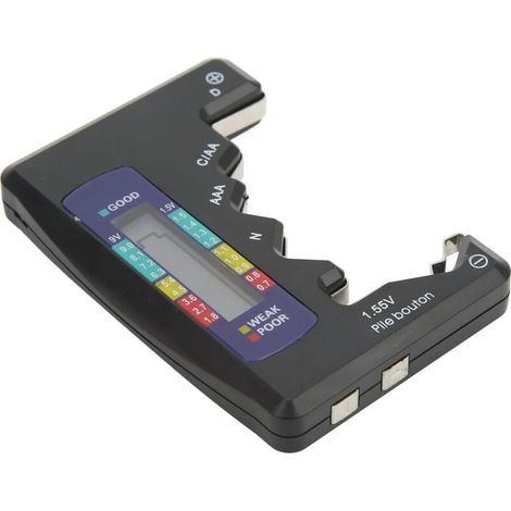 Misuratore capacità batteria tester digitale universale DCN AAA AA 9V 1.5V, analizzatore celle a bottone (1/4)