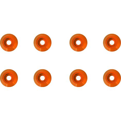 8 vis de tête conique métallique + rondelle pour voiture 1/10 1/8 (orange D10105-OR) (1/5)