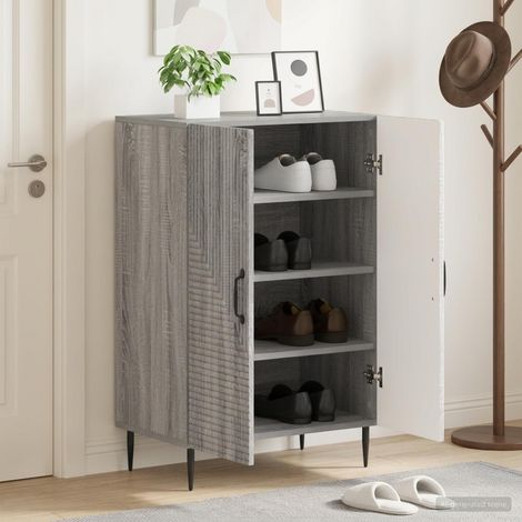 vidaXL Shoe Cabinet HAARLEM 59.5 x 39.5 x 89.5 cm Engineered Wood (1/5)