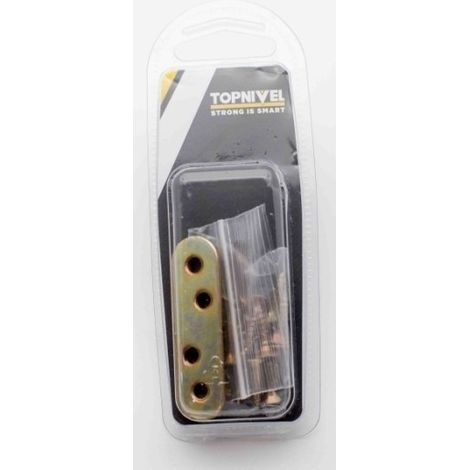 Placa Ensamble 60X16Mm Recto Nivel Acero  Bicromatado  4 P