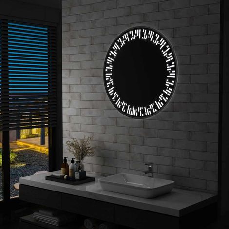 Miroir à LED pour salle de bain-Miroir avec LED salle de bain 80 cm 472219 (1/5)