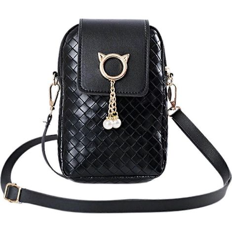 Kleine Schultertasche aus PU-Leder, modisch, mit kleinem Portemonnaie für Damen