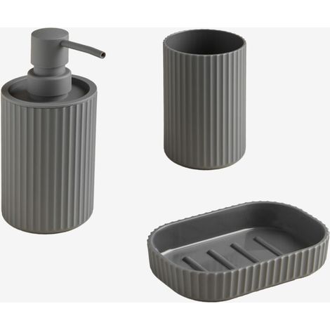 Set de salle de bain en ABS Ozene Gris Graphite (1/5)