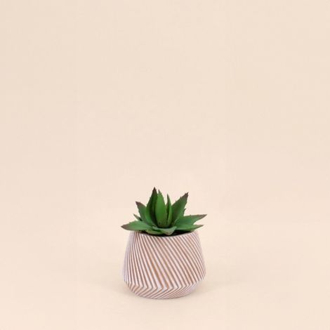 Plante grasse artificielle pot en céramique 13x10cm