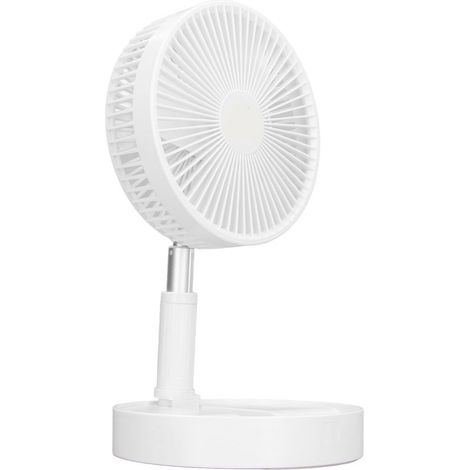 Ventilateur de bureau pliable USB rechargeable, 4 vitesses, hauteur réglable, silencieux 45dB, 3600mAh, pliant et rétractable (1/5)