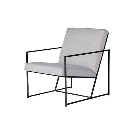 Sillón lounge STYLE  armazón negro  gris (1/5)
