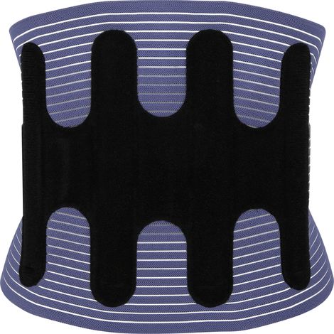 Ceinture de soutien lombaire en polyester avec plaque d'acier, réglable pour le sport et l'exercice. (1/5)