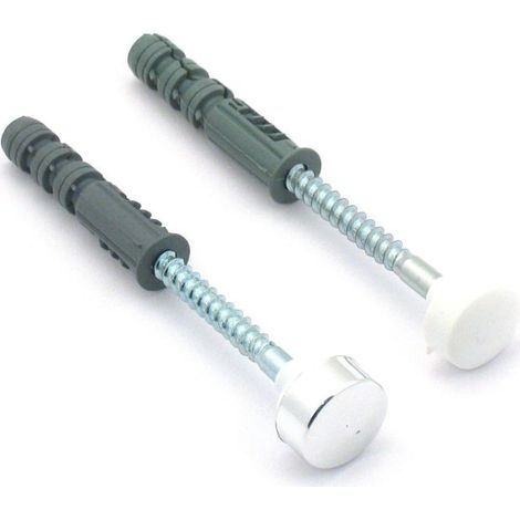 goupilles de fixation pour cuvette de toilette - ensemble blanc