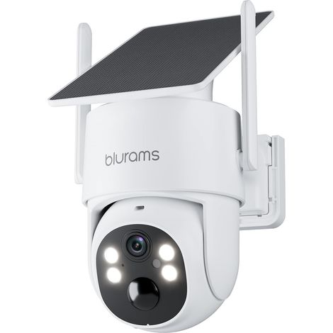blurams 2K Outdoor Wireless Solar Surveillance Camera 5GHz WiFi 4MP Integrated Solar Panel 5GHz & 2.4GHz Dual Band WiFi 360° PTZ Motion Tracking Night Vision (1/5)