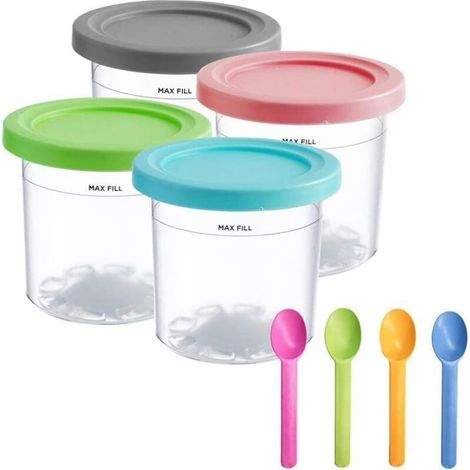 Bacs À Crème Glacée pour Ninja Creami,crème Glacée Compatibles avec Les Sorbetières Ninja La Série NC301 NC300 NC299AMZ, sans BPA Et Lavables Au (1/5)