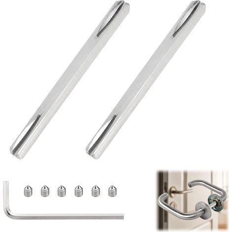 2 Door Handle Rod 8mm x 100mm, Square Fixing Rod Acier Inox Galvanisé, Replacement Square Rod for Door Handle pour Poignée de Porte 6PCS M6 et Clé Allen pour Axe de Serrure, Carré pour Serrure Porte (1/5)