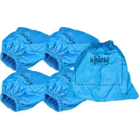 vhbw 5x filtro in tessuto compatibile con Lavor Genio GN22, GN32, GBX22, GBX32 aspirapolvere, aspiratore a secco/umido, lavabile blu