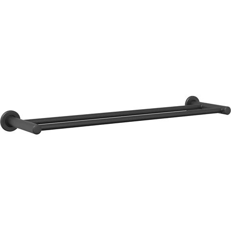 Maison Exclusive - Porta asciugamani Nero 61 x 14,5 x 5 cm Acciaio inossidabile