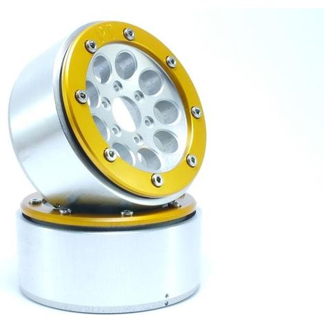 Beadlock Wheels PT-Gun Silver/Gold 1.9