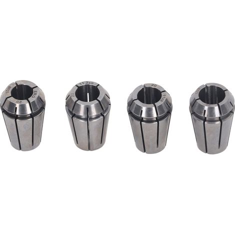 4-teiliges Spannzangenset mit 4 Backen, starker Klemmkraft, aus hochkohlenstoffhaltigem Stahl, Federspannzangenfutter, Fräs- und Drehmaschinenfutter (1/5)