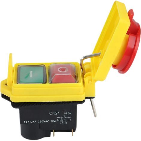 250 V 16 A IP54 Start-/Stoppschalter, Nullspannungsauslöser mit Not-Aus (1/5)