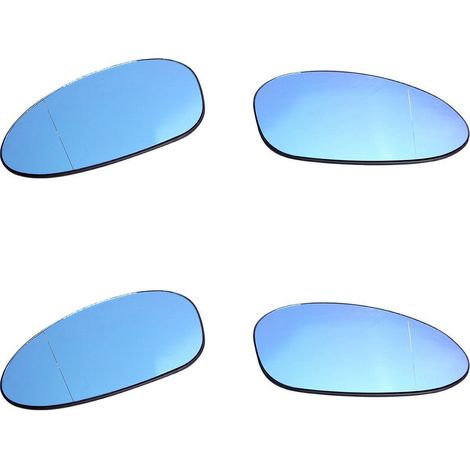 Rétroviseur extérieur gauche 12V pour voiture, verre chromé bleu ABS, dimensions automobiles, avec fonction chauffante, pour BMW E46 M3 (2001-2006) (1/5)