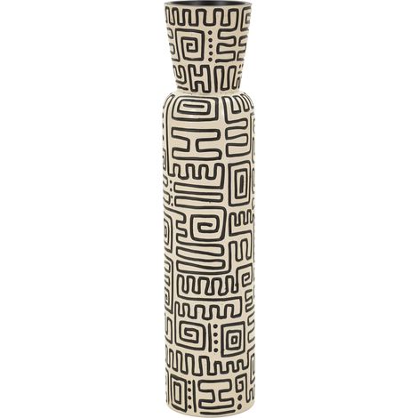Vaso, Color Negro, Diámetro 11.5 cm, Sombra Crema y Blanco Crema - Iya (1/5)