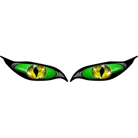 2PCS Car Stickers Evil Eye Zombie Style Sunproof Waterproof Decal for Rearview Mirror 52in (1/5)