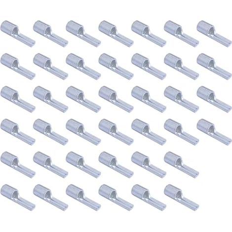 40x broches plates en cuivre pur étamé non isolées, bornes à aiguille nue pour tube cuivre, cosses à boulon plat (câble 25 mm²) (1/5)