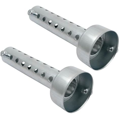 Lot de 2 silencieux d'échappement universels pour moto DB killer Argenté 35 mm (1/5)